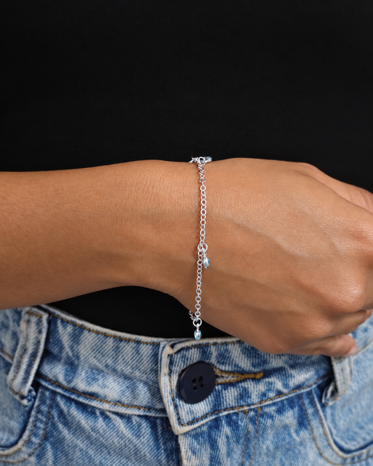 Pulseira com Pedras Azuis