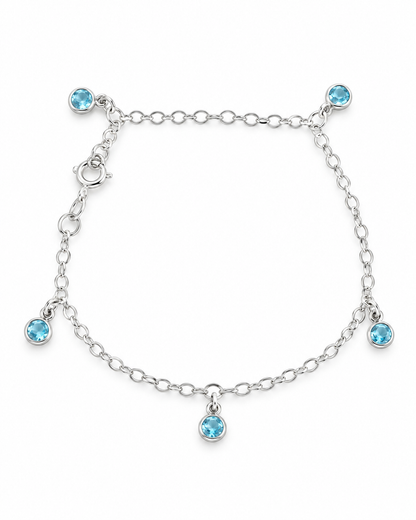 Pulseira com Pedras Azuis